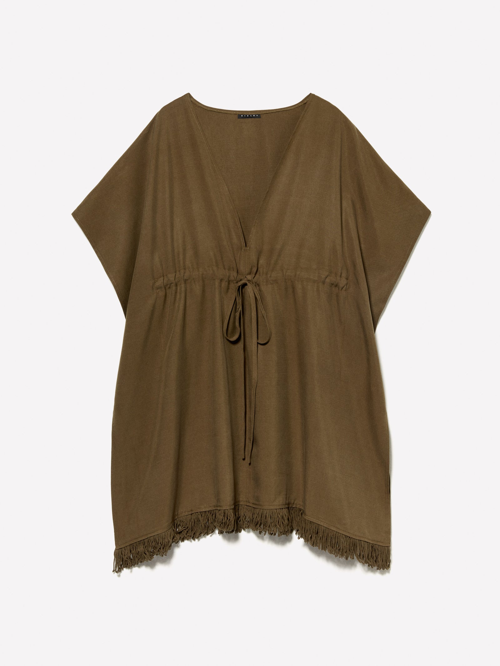 Caftano corto da donna verde militare | Sisley Outlet