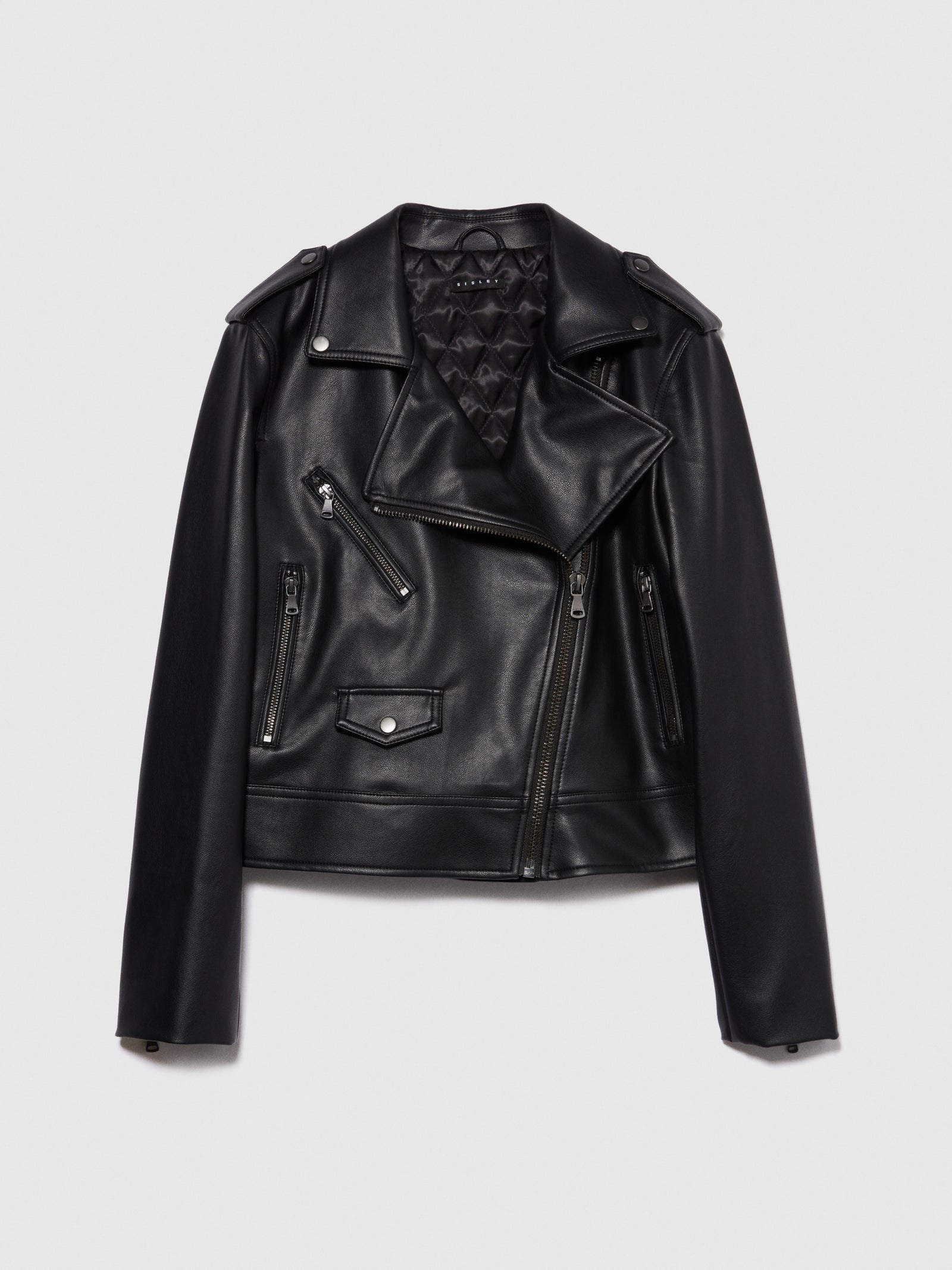 Biker imbottito da donna nero | Sisley Outlet
