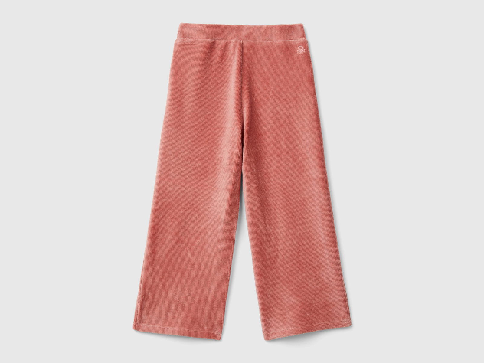 Pantaloni ampi in ciniglia da bimba salmone 2 | Benetton Outlet