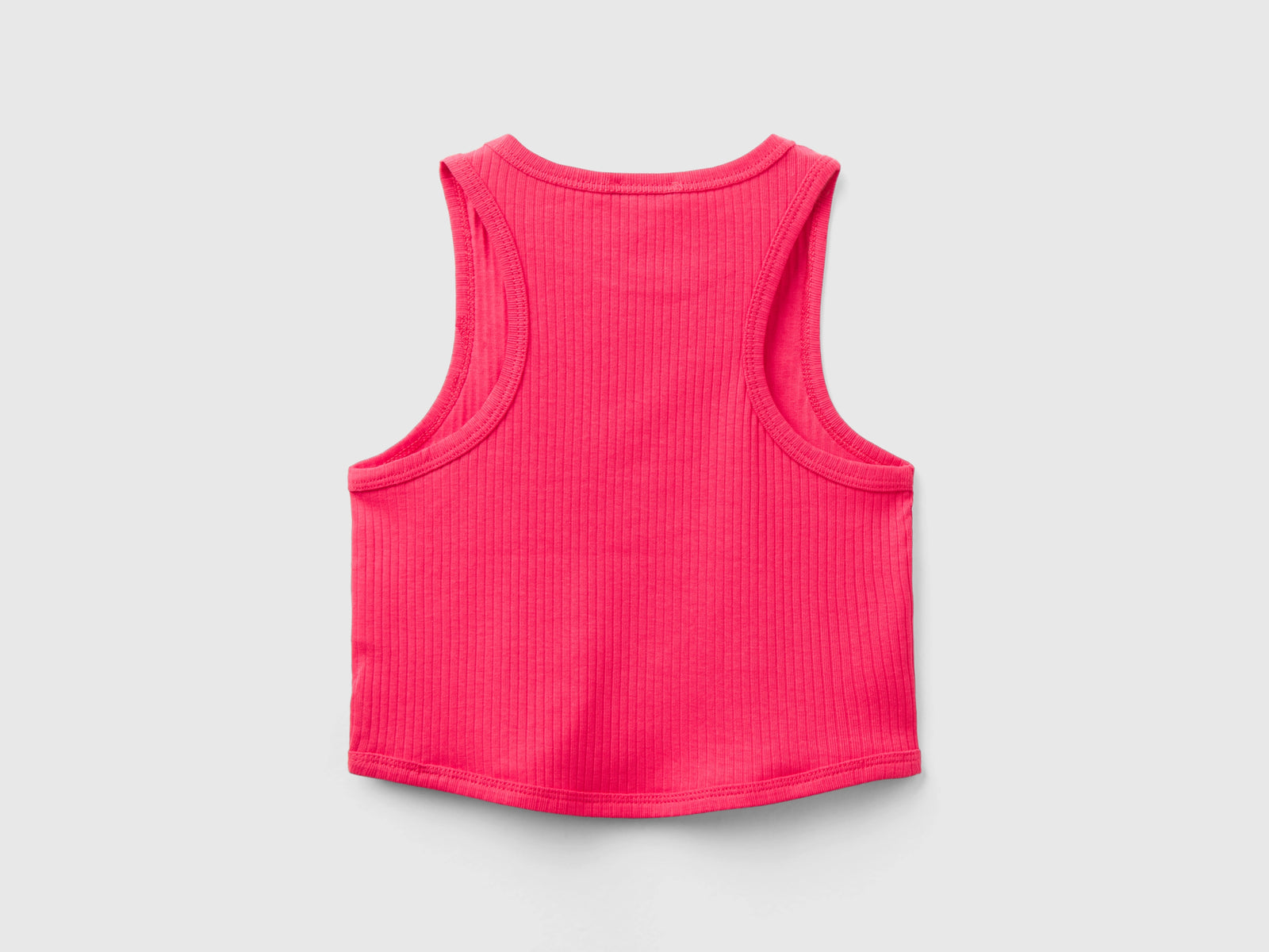 Canotta a costine da bambina fucsia 2 | Benetton Outlet