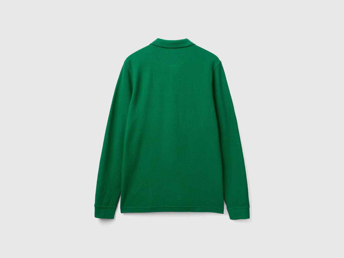 Polo a manica lunga 100% cotone