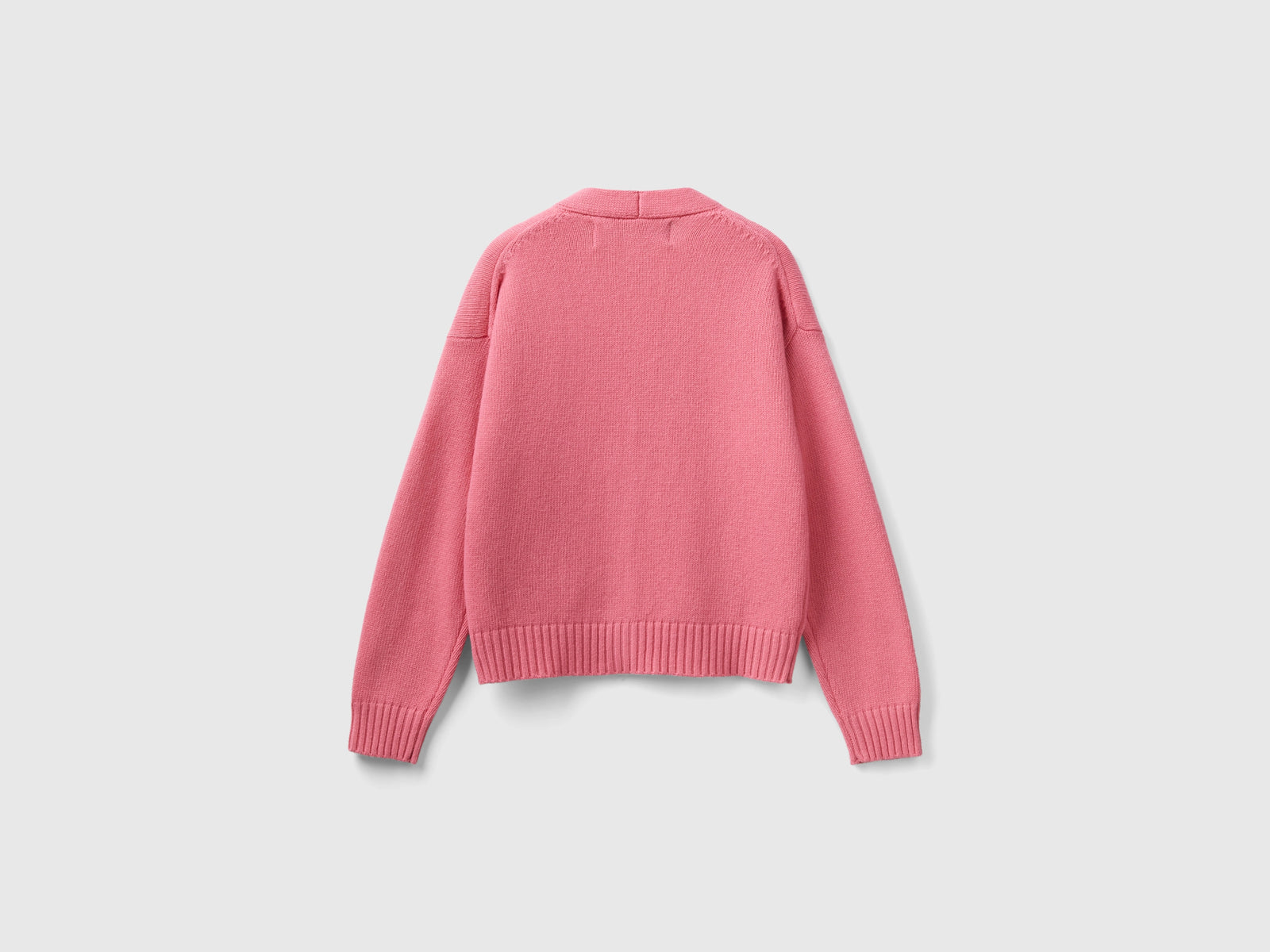 Cardigan con intarsi floreali da donna rosa 2 | Benetton Outlet