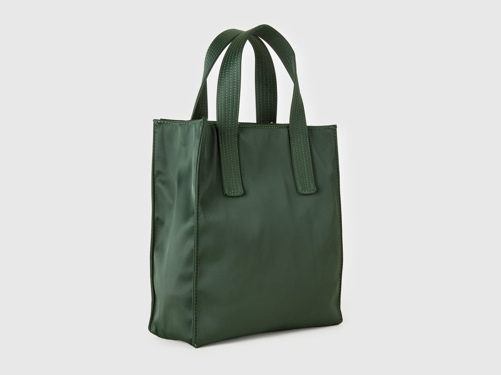 Shopping bag con tasche da donna verde militare 2 | Benetton Outlet