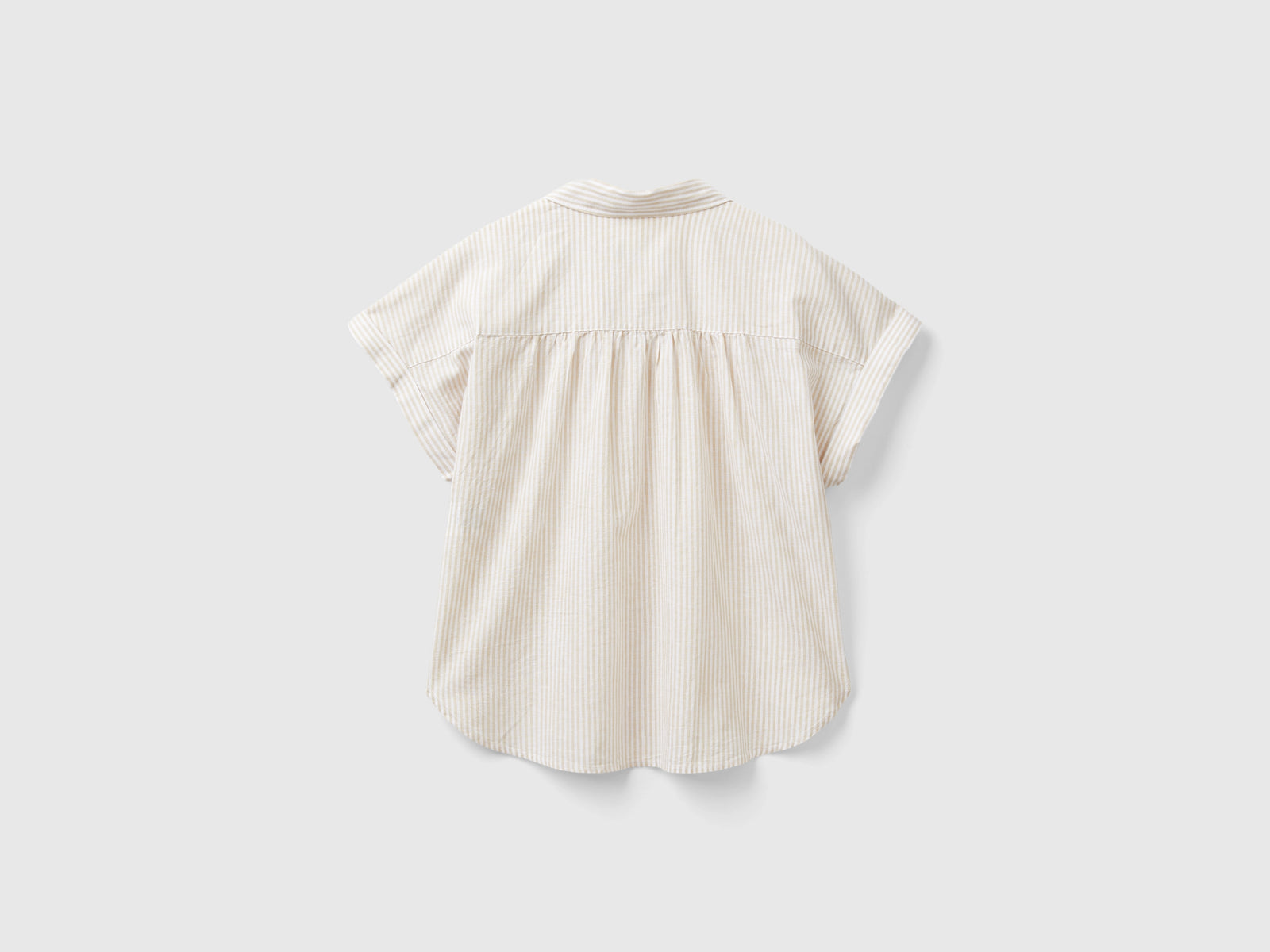 Camicia a righe comfort fit da donna beige 2 | Benetton Outlet