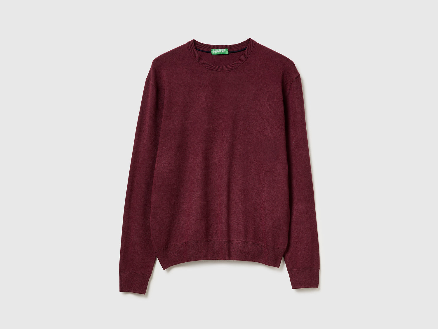 Maglione in misto viscosa da uomo bordeaux | Benetton Outlet