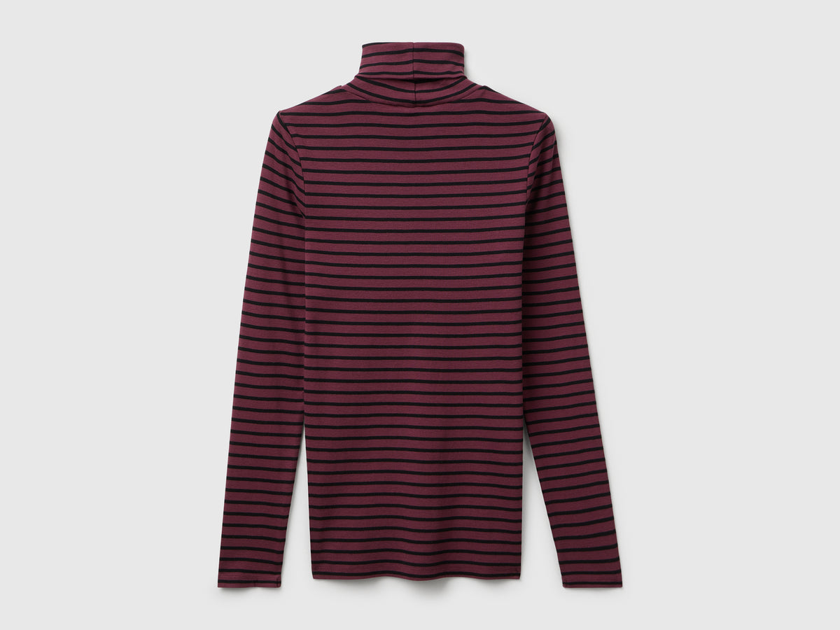 T-shirt lupetto a righe