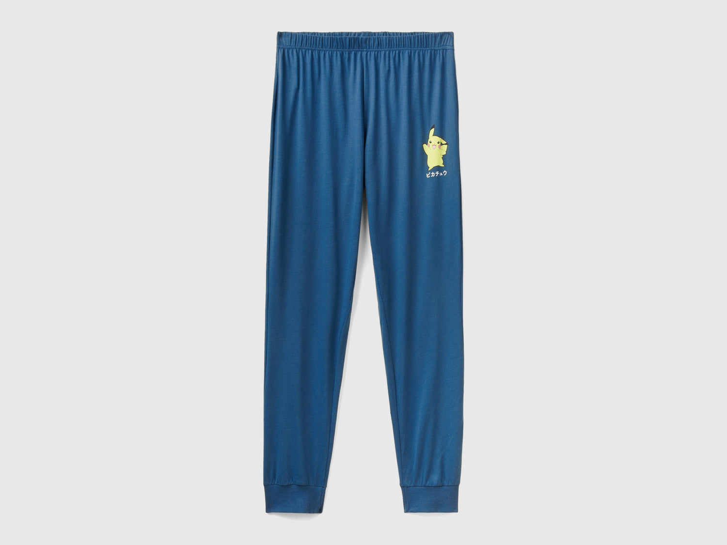 Pantaloni Pokémon in cotone a fibra lunga da uomo blu scuro | Benetton Outlet