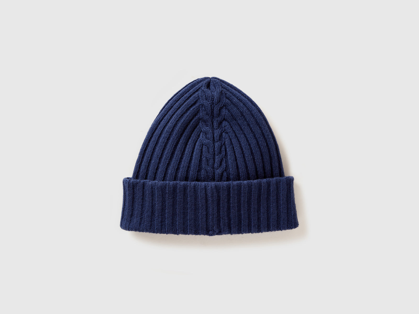 Berretto con lavorazione treccia da donna blu scuro 2 | Benetton Outlet