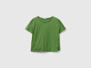 T-shirt a manica corta con spacco