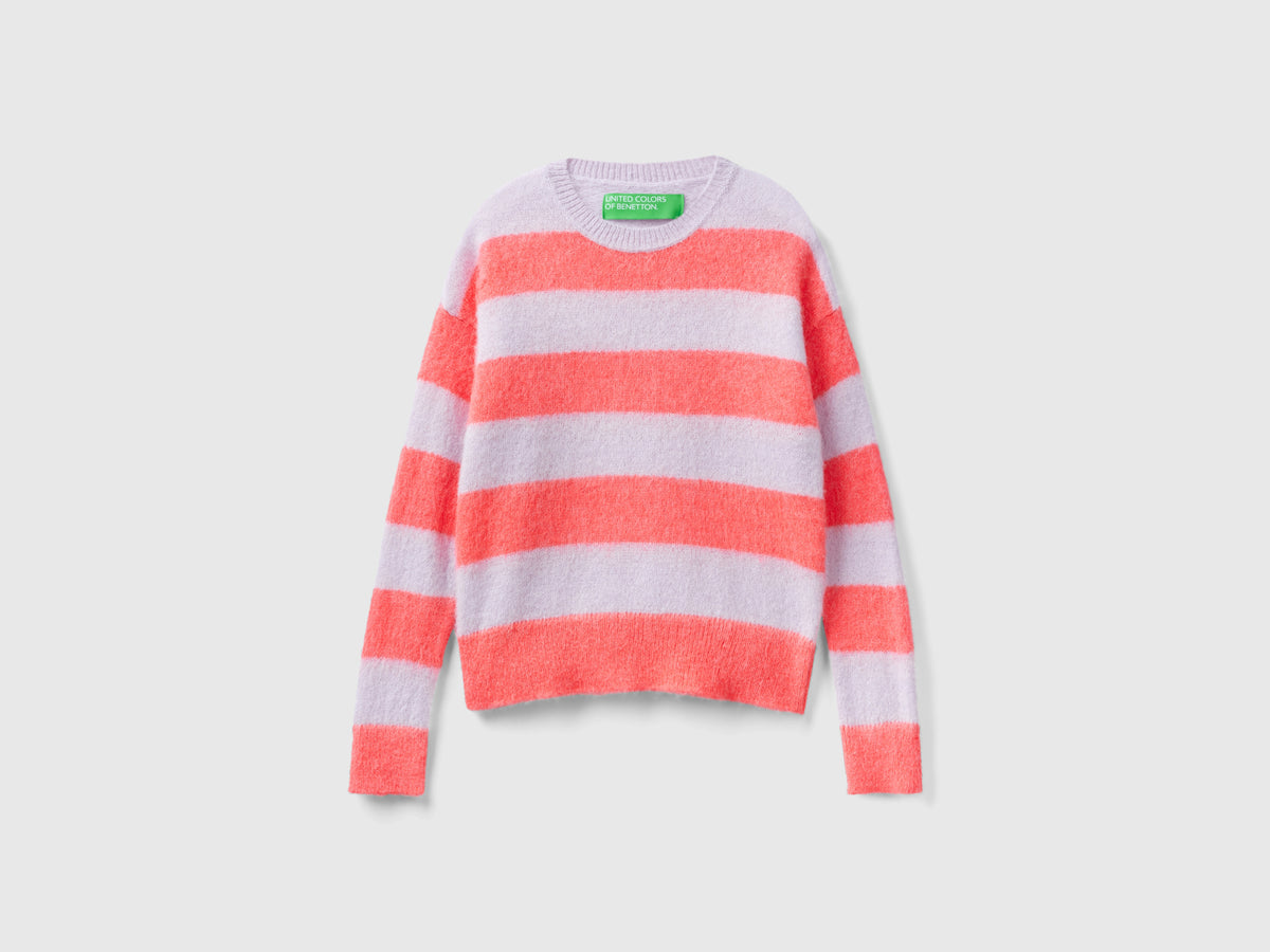 Maglia a righe in misto alpaca