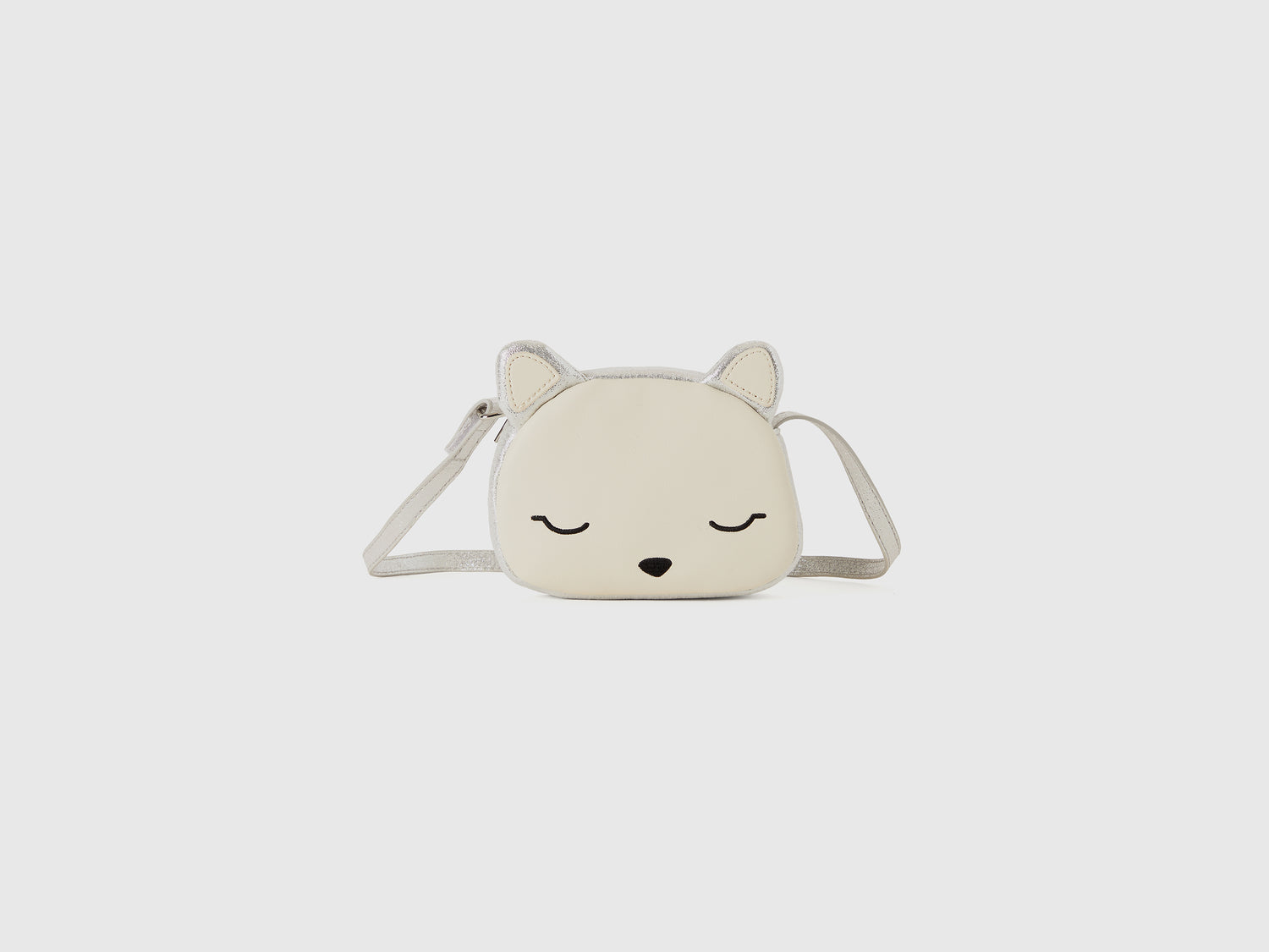 Borsa a tracolla a forma di gatto da bimba bianco panna | Benetton Outlet