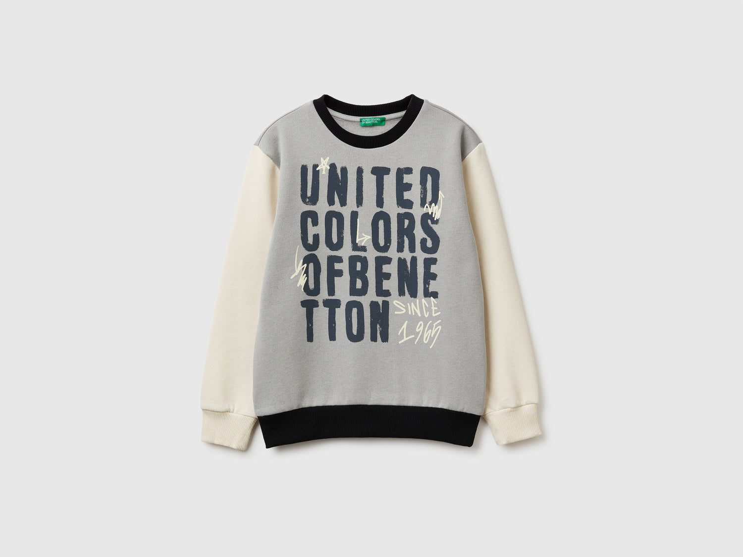 Calda felpa con logo da bambino grigio | Benetton Outlet