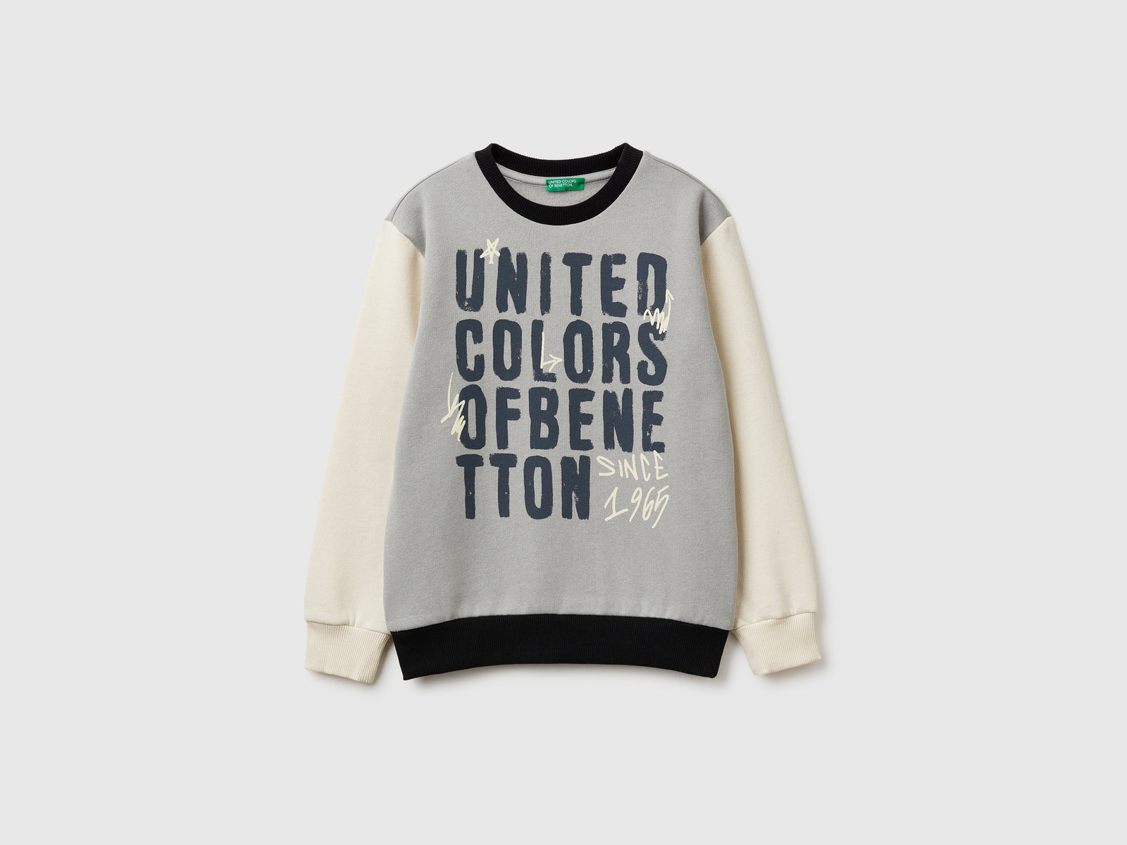 Calda felpa con logo da bambino grigio | Benetton Outlet