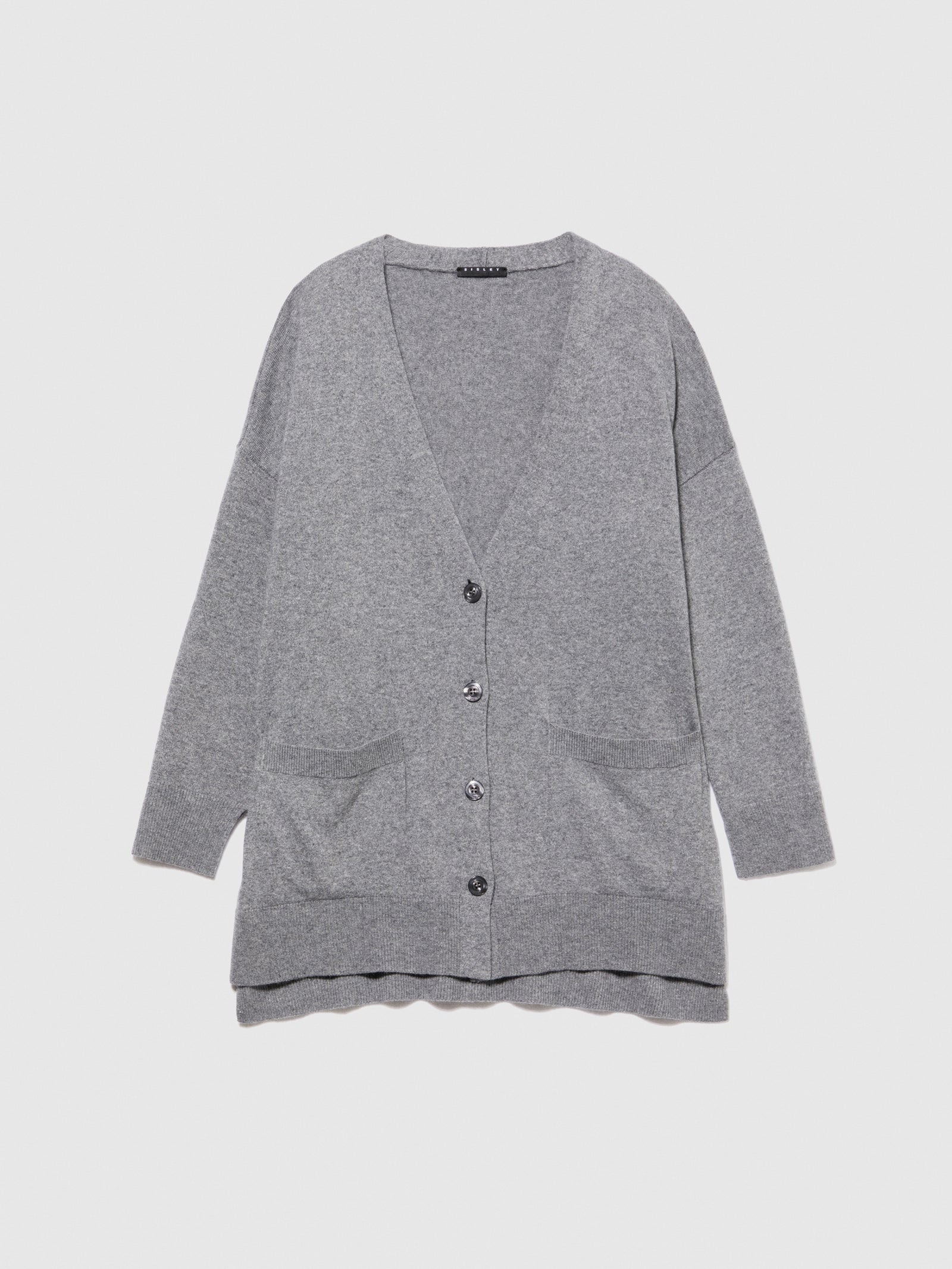 Cardigan boy fit da donna grigio | Sisley Outlet
