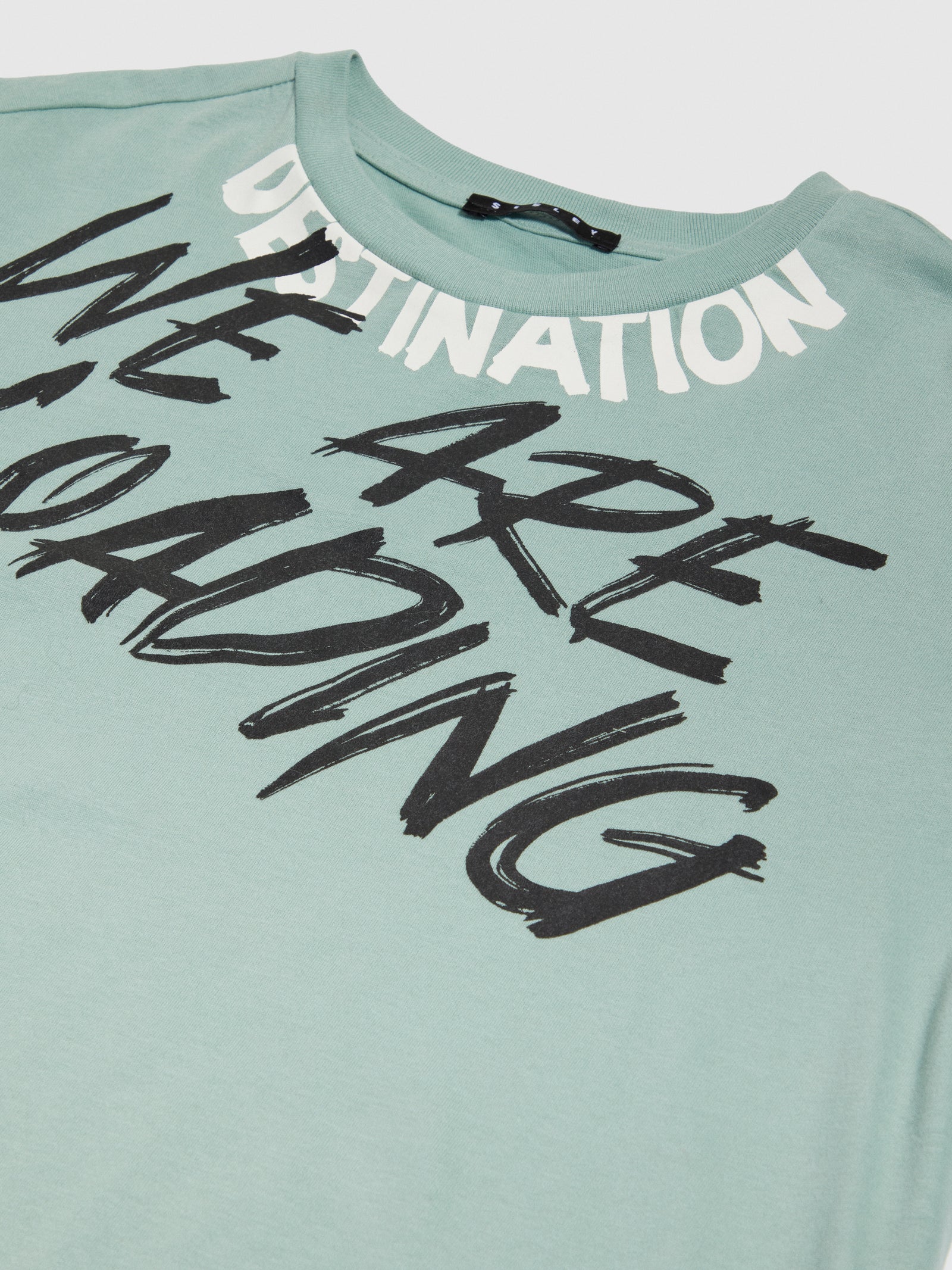 T-shirt over con stampa da bambino turchese 2 | Sisley young Outlet