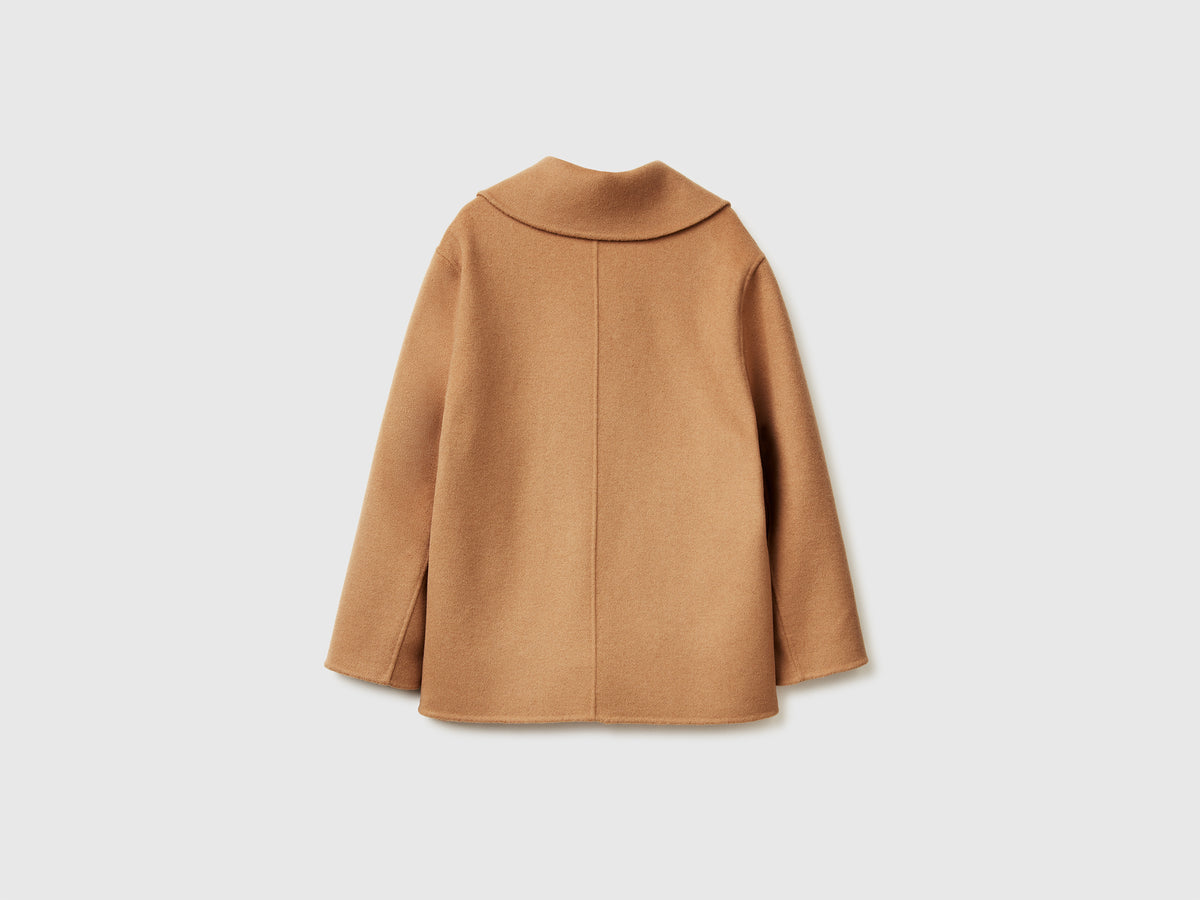 Cappotto doppiopetto in misto lana