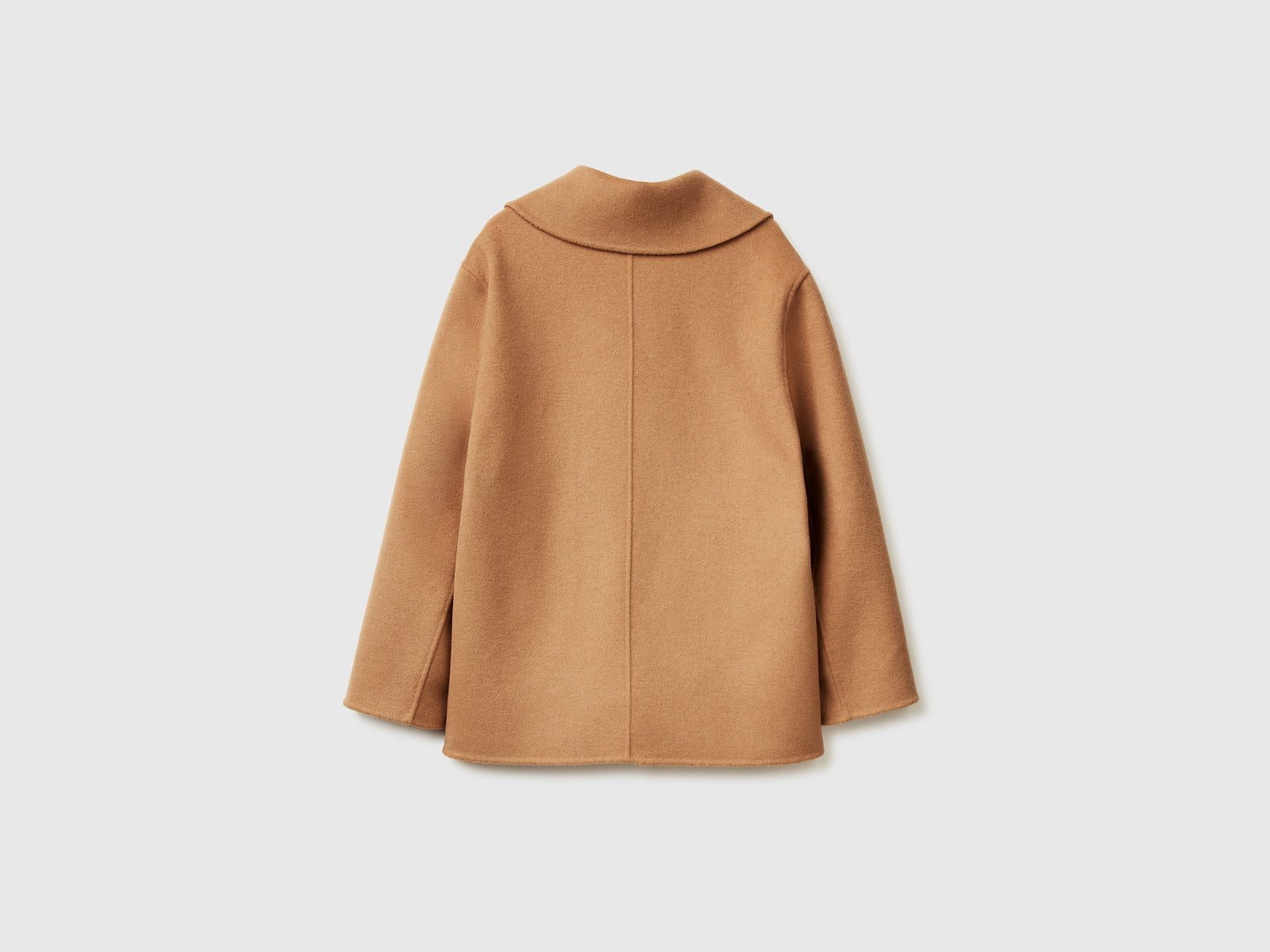Cappotto doppiopetto in misto lana da donna cammello 2 | Benetton Outlet