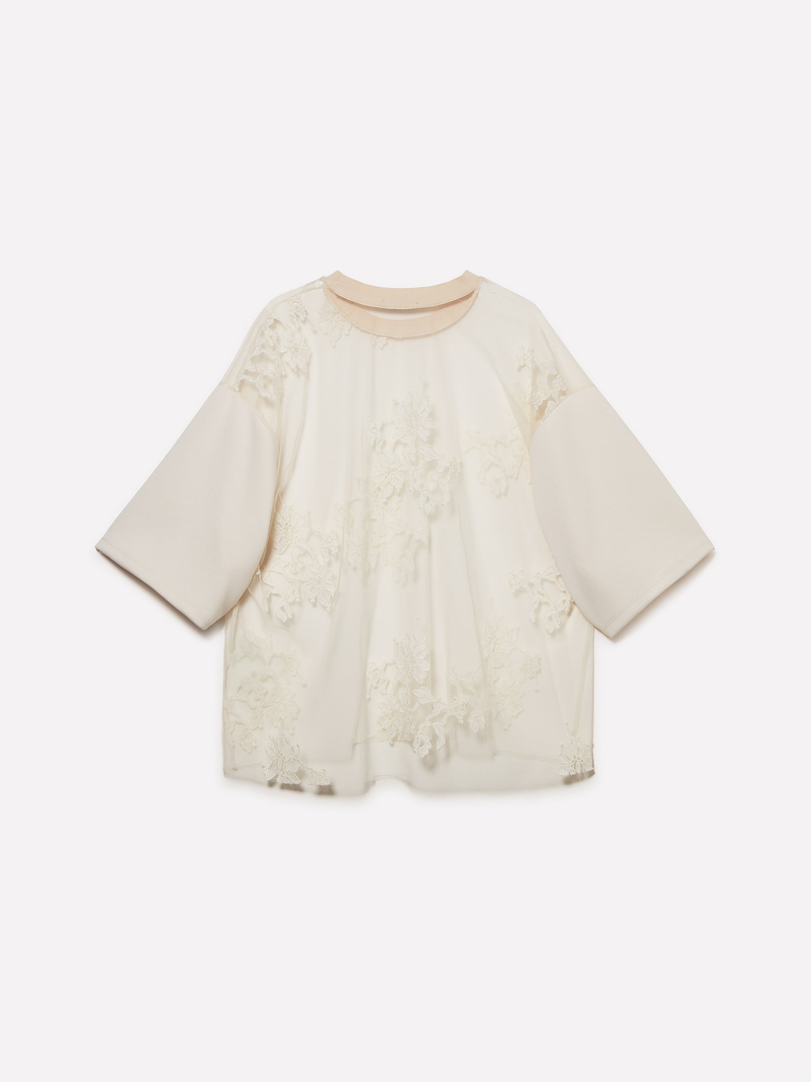 T-shirt in pizzo da donna bianco panna 2 | Sisley Outlet