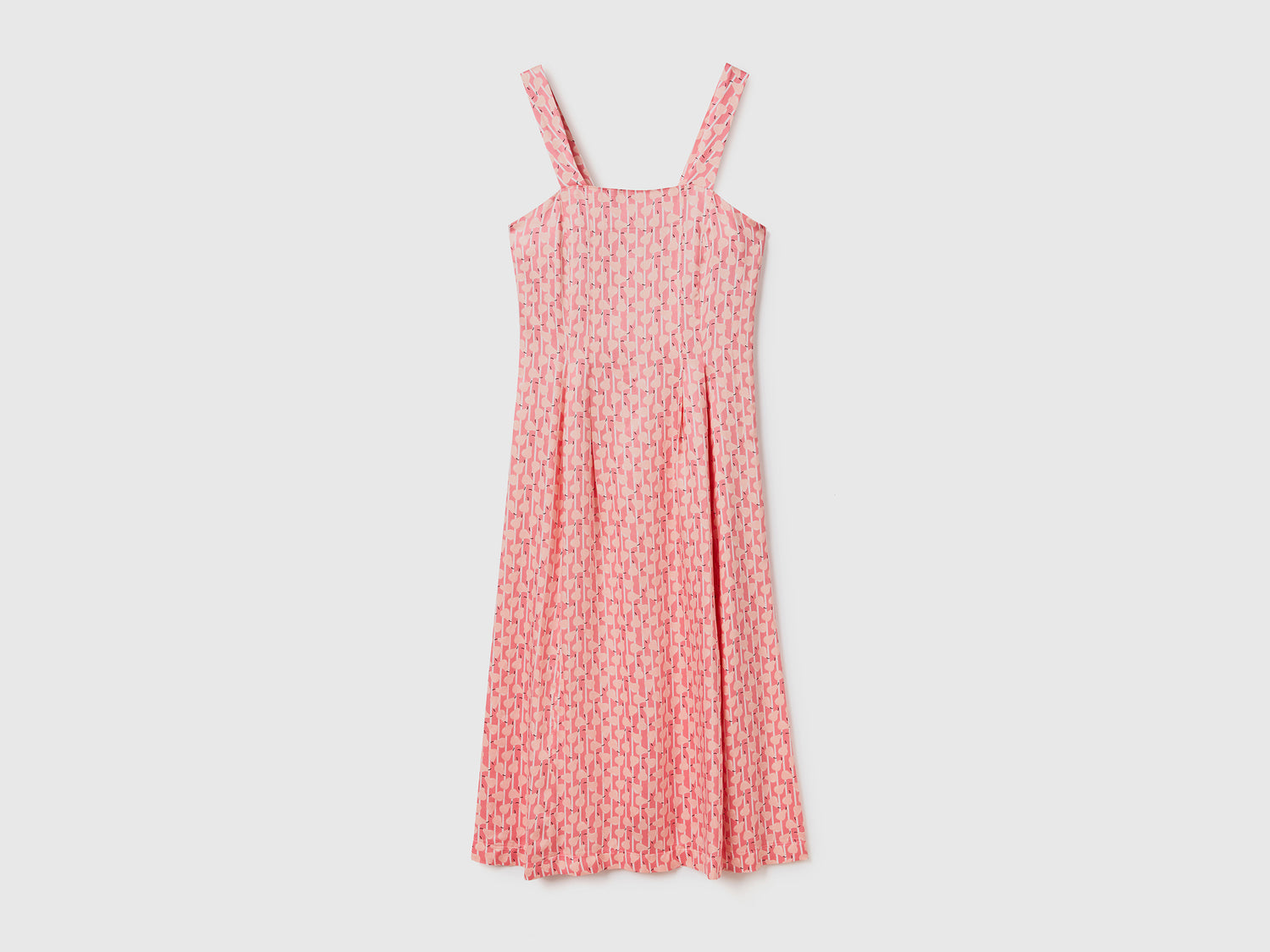 Vestito fluido con stampa da donna multi-color | Benetton Outlet