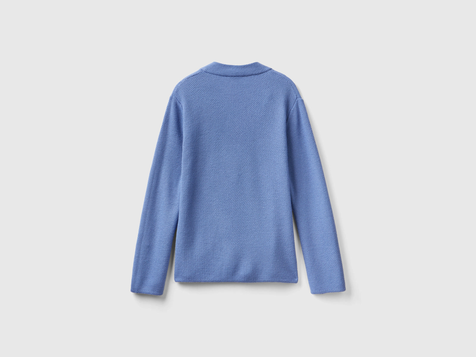 Giacca in maglia misto lana e cashmere da donna azzurro 2 | Benetton Outlet