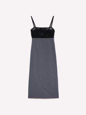 Vestito bustier con tulle