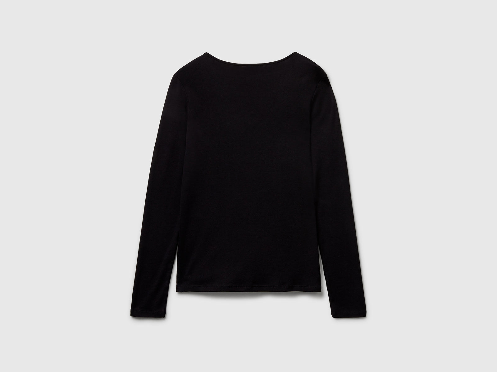 Maglietta con scollo a barchetta da donna nero 2 | Benetton Outlet