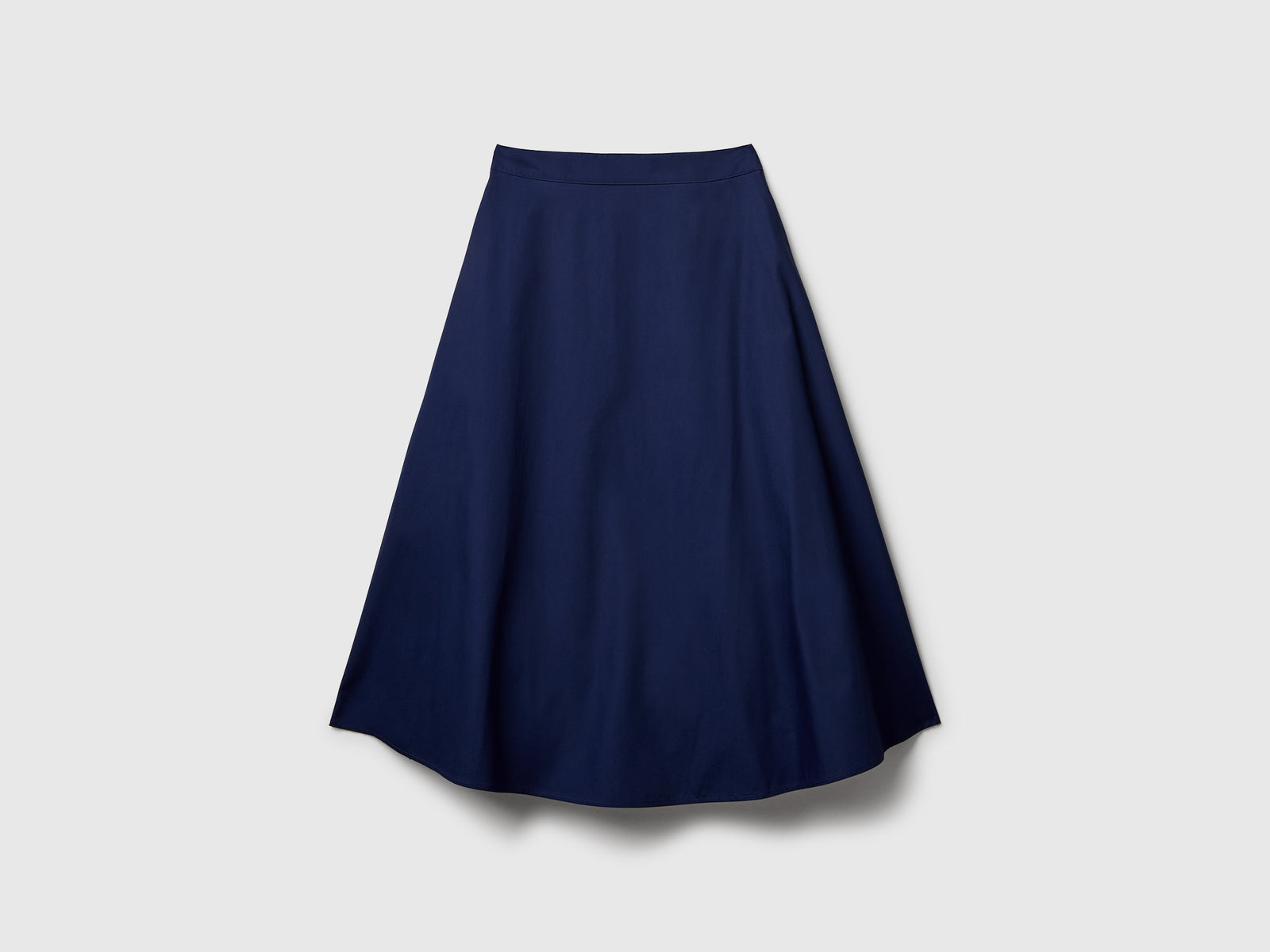 Gonna midi con inserto a righe da donna blu scuro 2 | Benetton Outlet