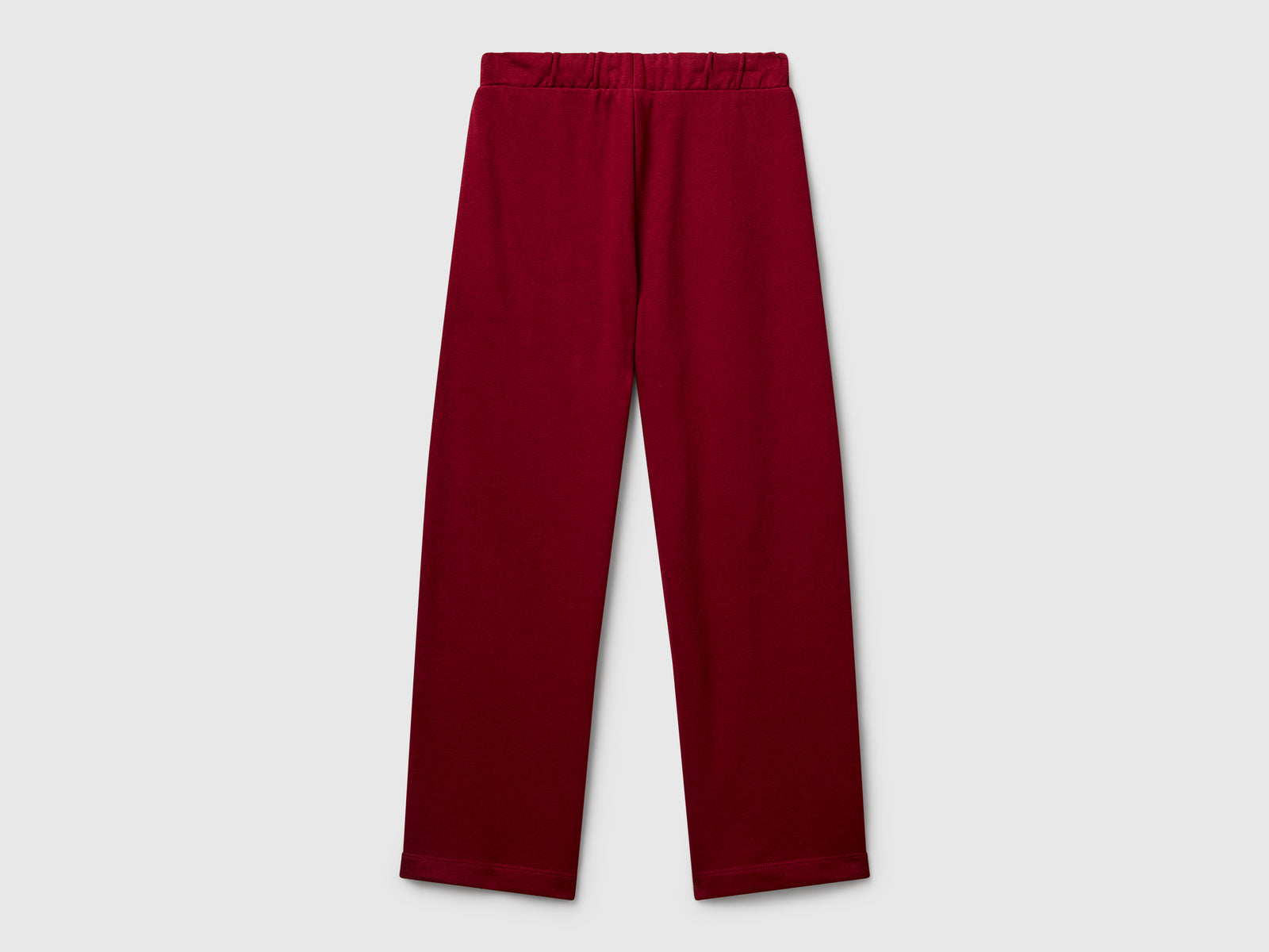 Pantaloni ampi in felpa da bambina bordeaux 2 | Benetton Outlet