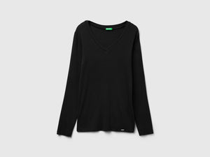 T-shirt in misto Modal e cashmere