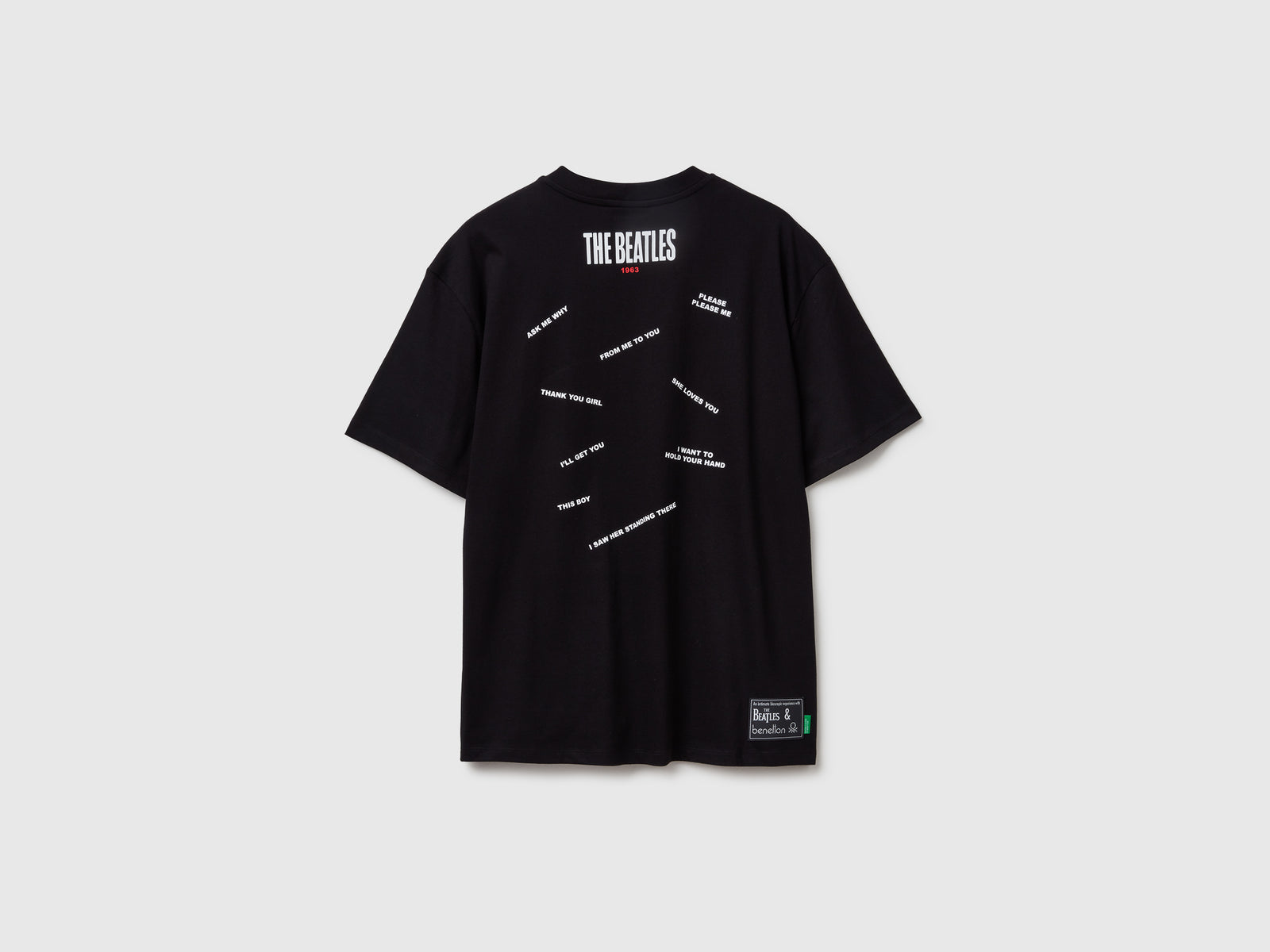 T-shirt The Beatles in cotone da uomo nero 2 | Benetton Outlet
