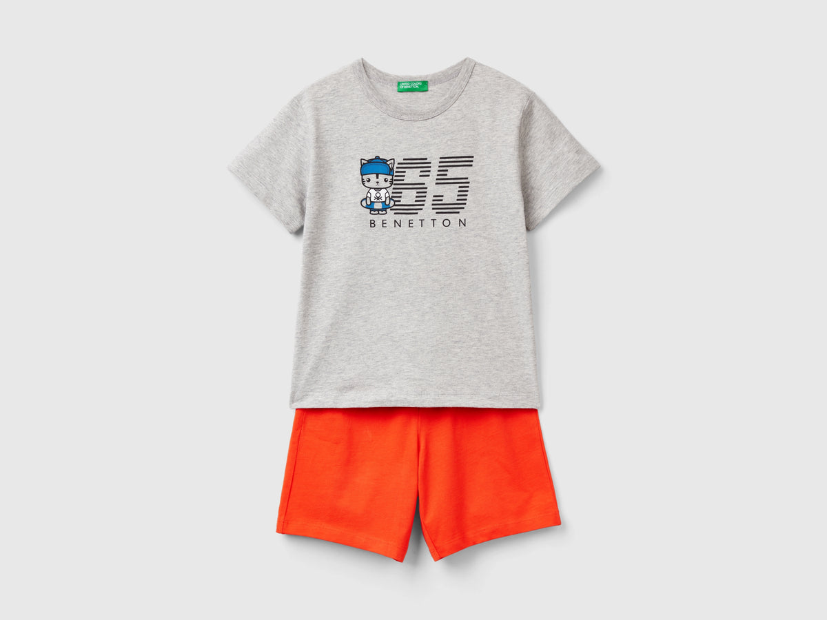 Completo t-shirt e bermuda 100% cotone