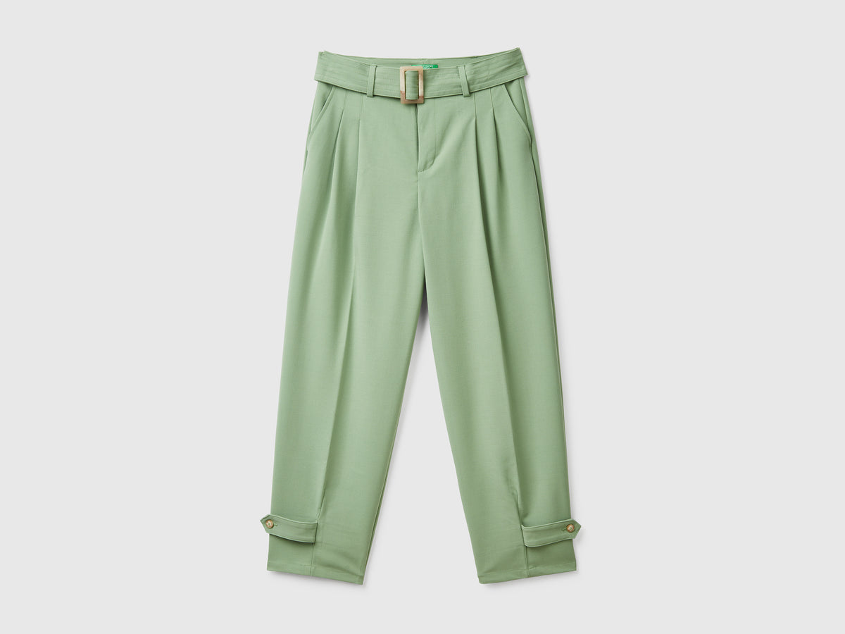 Pantaloni lunghi in misto viscosa elasticizzata