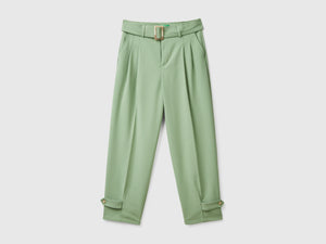 Pantaloni lunghi in misto viscosa elasticizzata