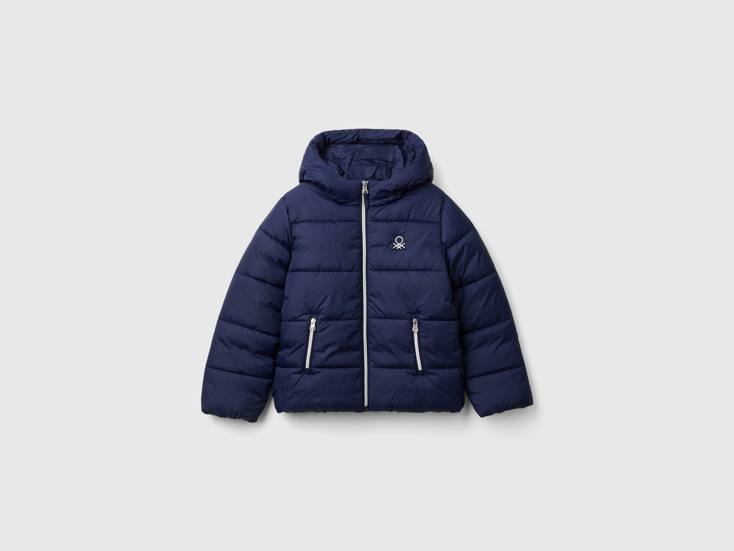 Giubbotto in nylon "Rain Defender" da bambina blu scuro | Benetton Outlet