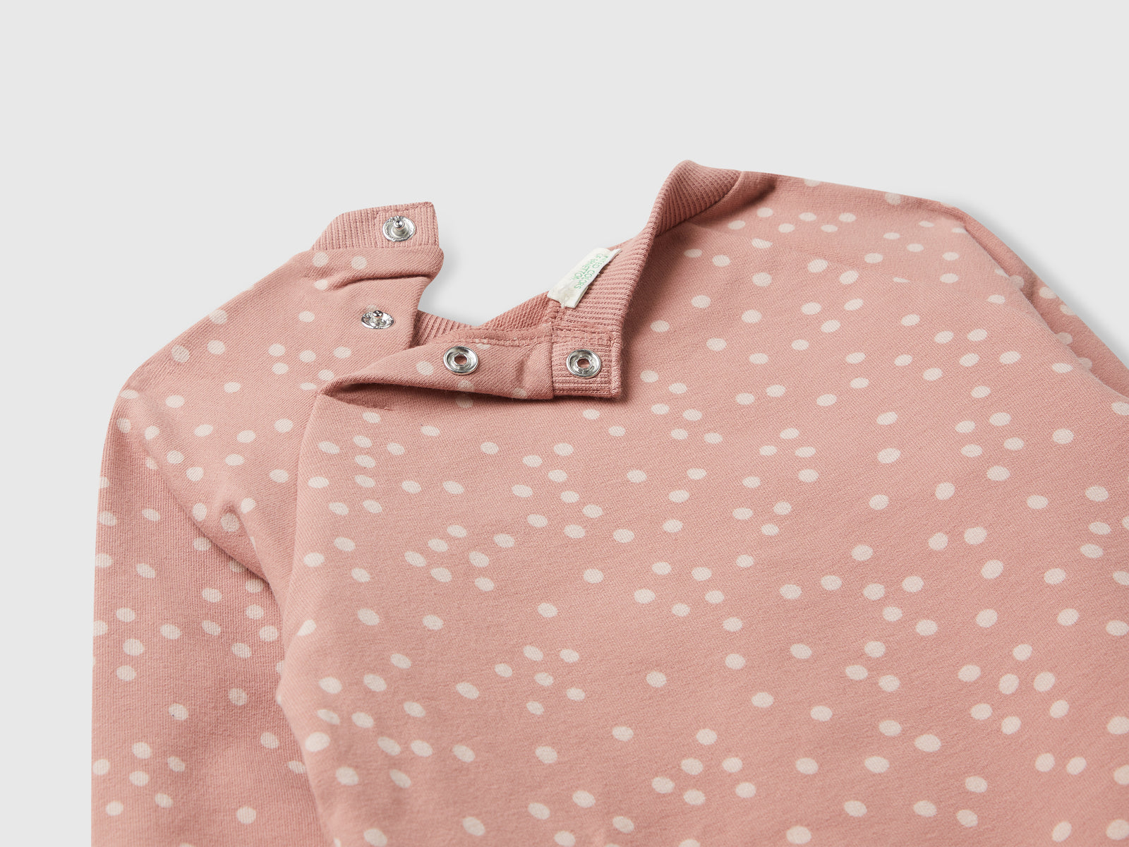 Completino in felpa con stampa da neonato rosa 3 | Benetton Outlet