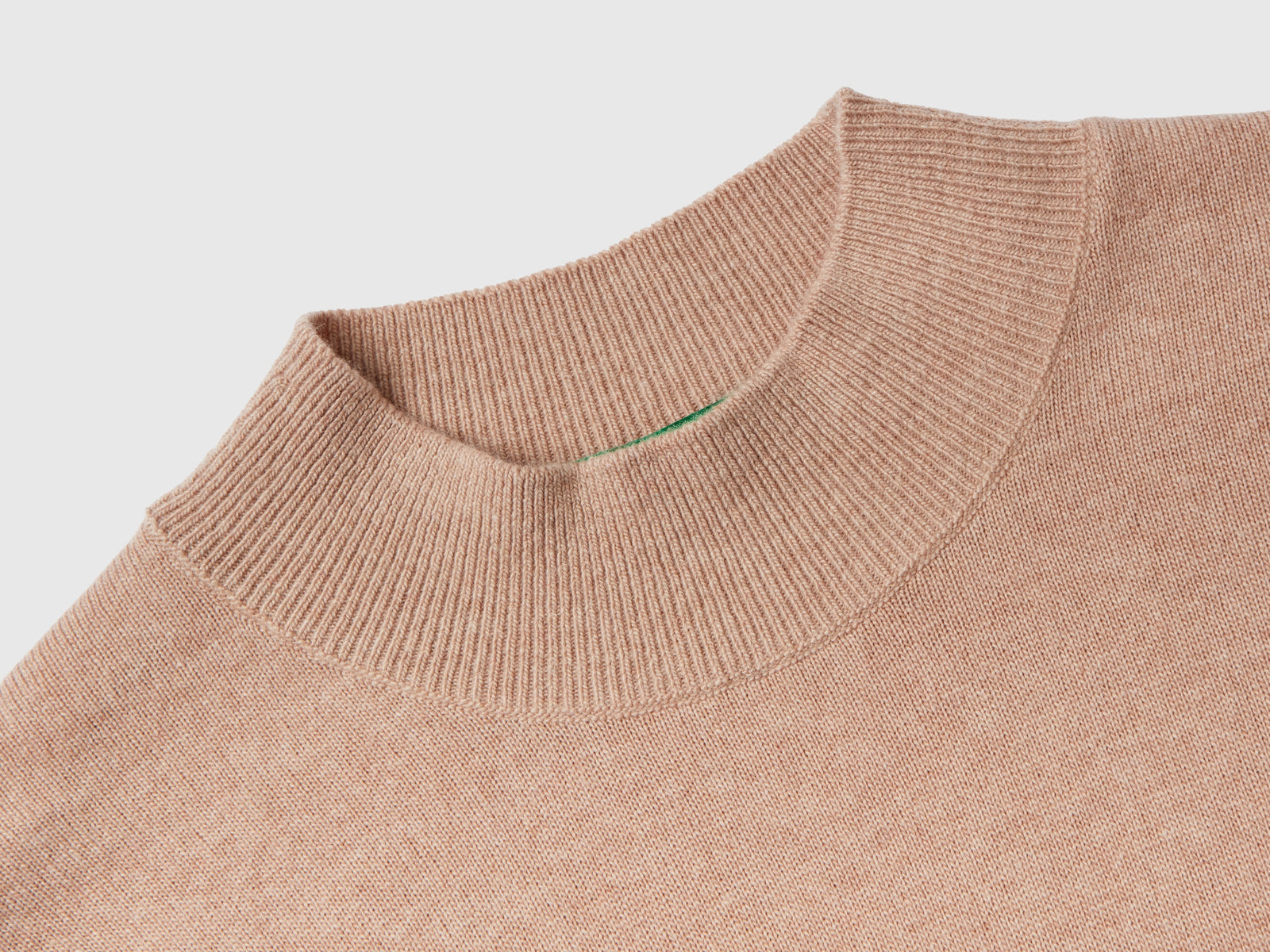 Maglia a manica corta in misto cashmere da donna beige 3 | Benetton Outlet