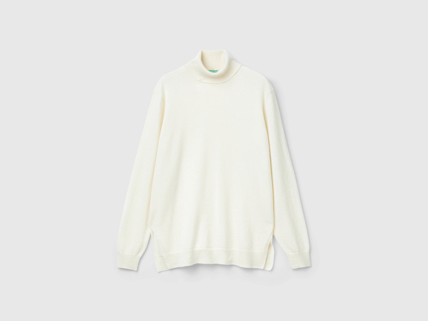 Dolcevita over fit in puro cashmere da donna bianco panna | Benetton Outlet
