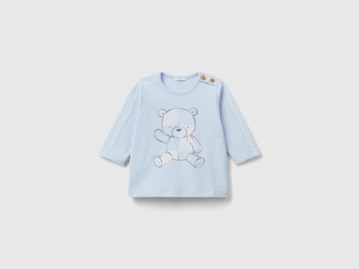 T-shirt optical con stampa orsetto