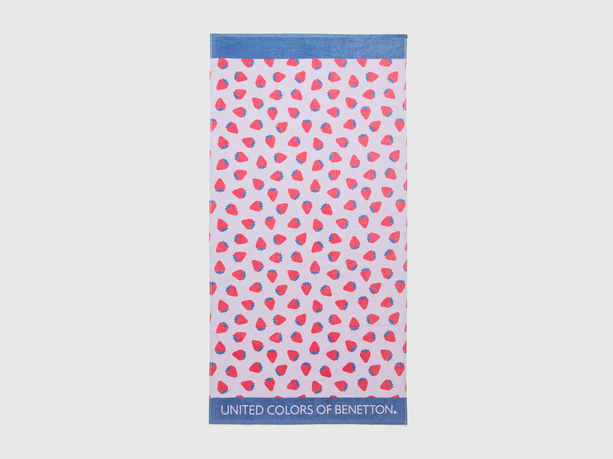 Telo mare con pattern fragole