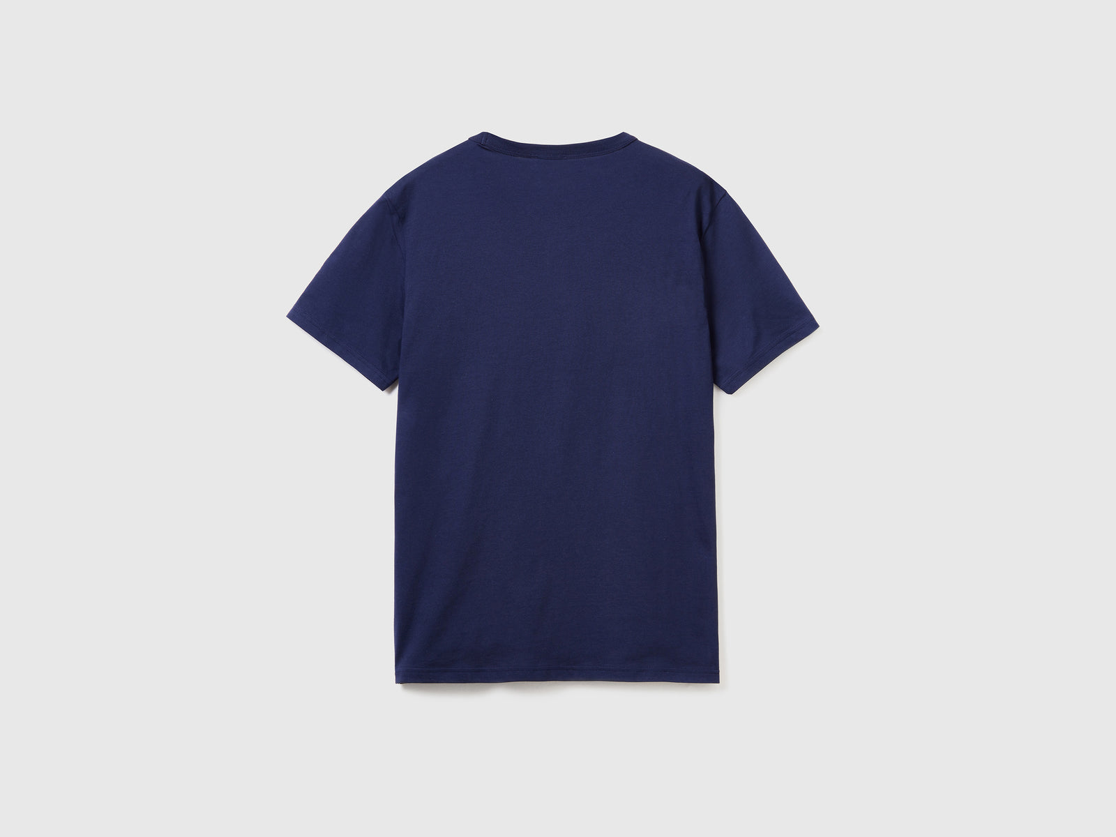 T-shirt in cotone  con stampa logo da uomo blu 2 | Benetton Outlet