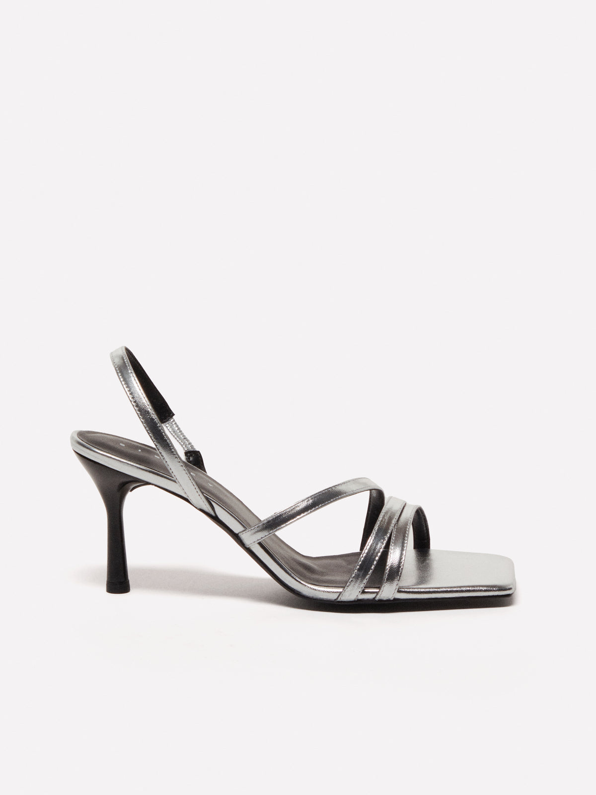 Sandali argentati in 100% pelle