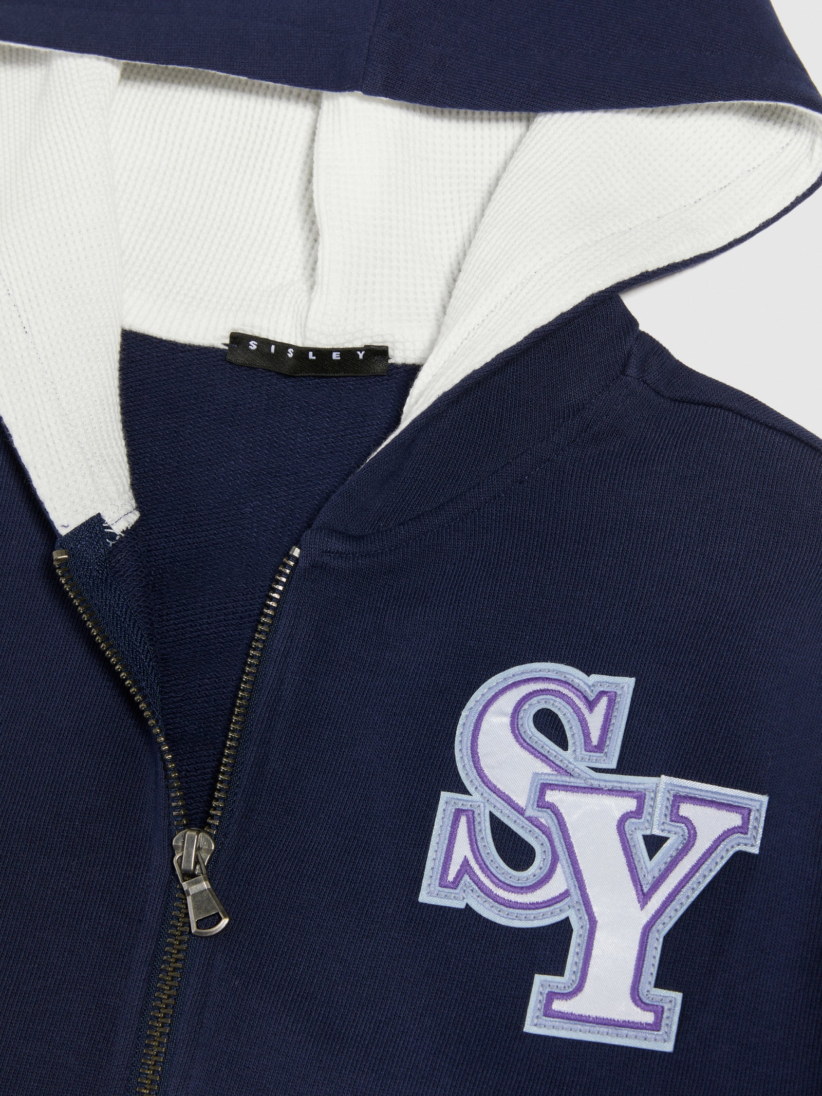 Felpa cropped con ricamo da bambina blu scuro 3 | Sisley young Outlet