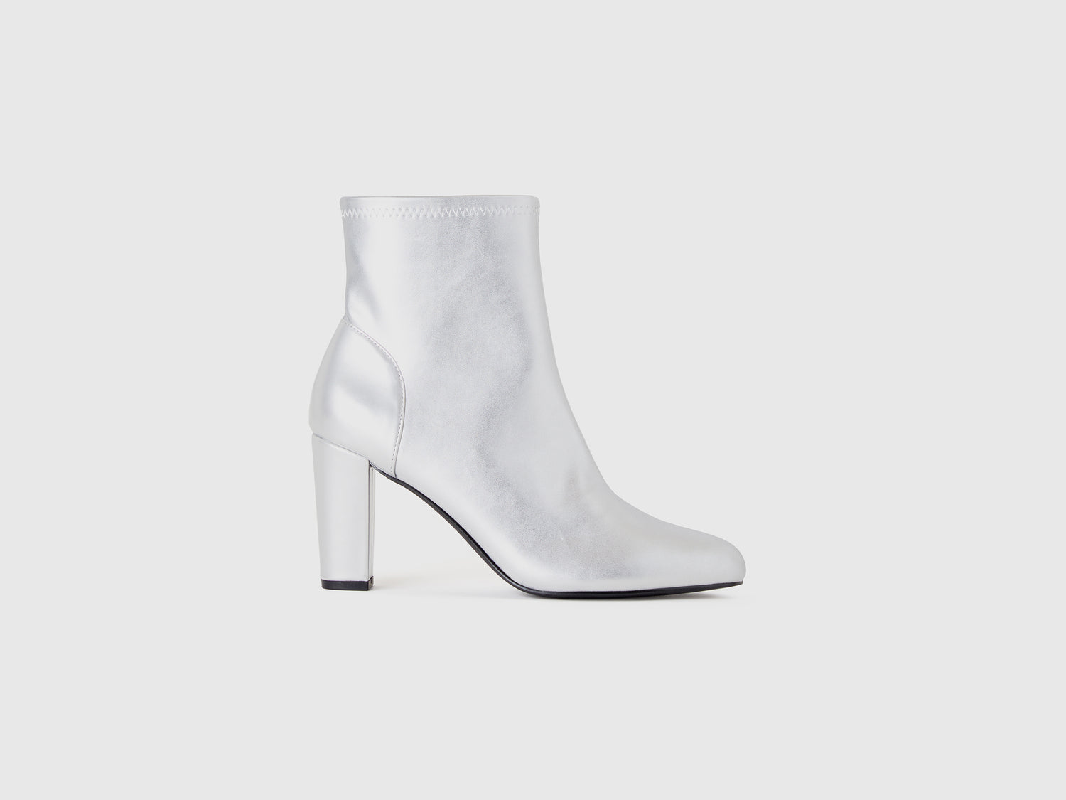Stretch ankle boots with heel da donna argento | Benetton Outlet
