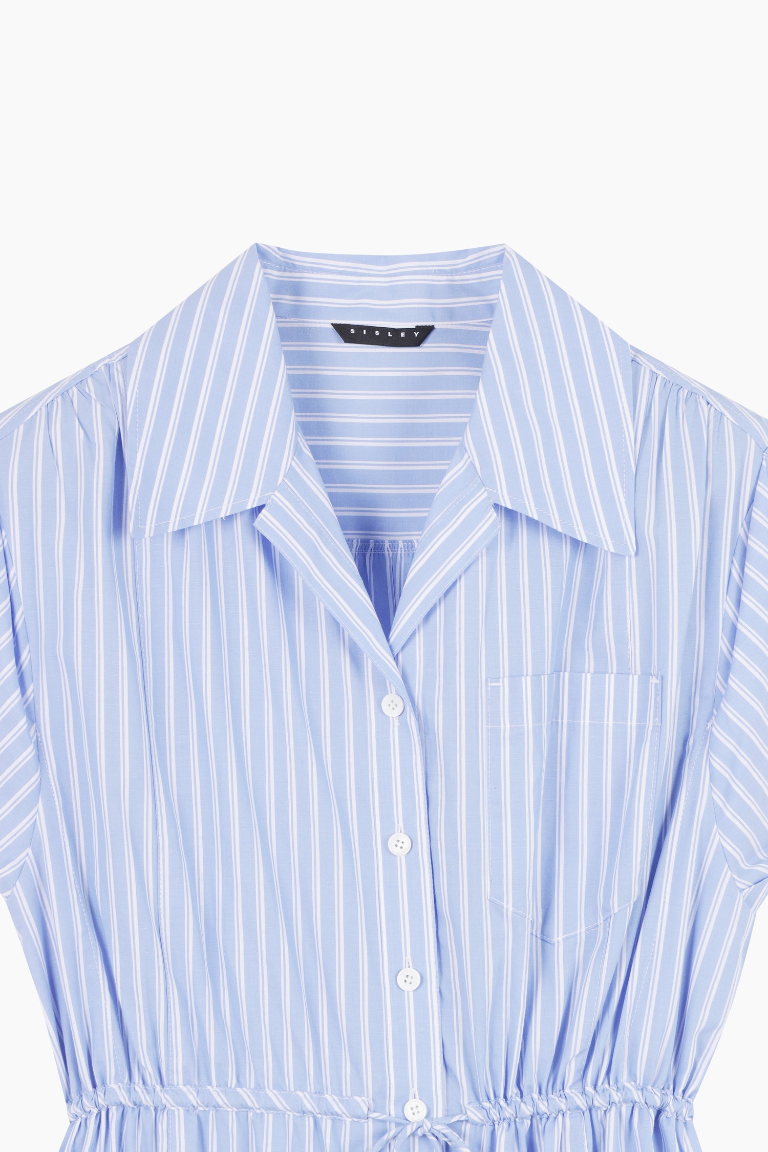 Vestito manicato a righe da donna azzurro 3 | Sisley Outlet