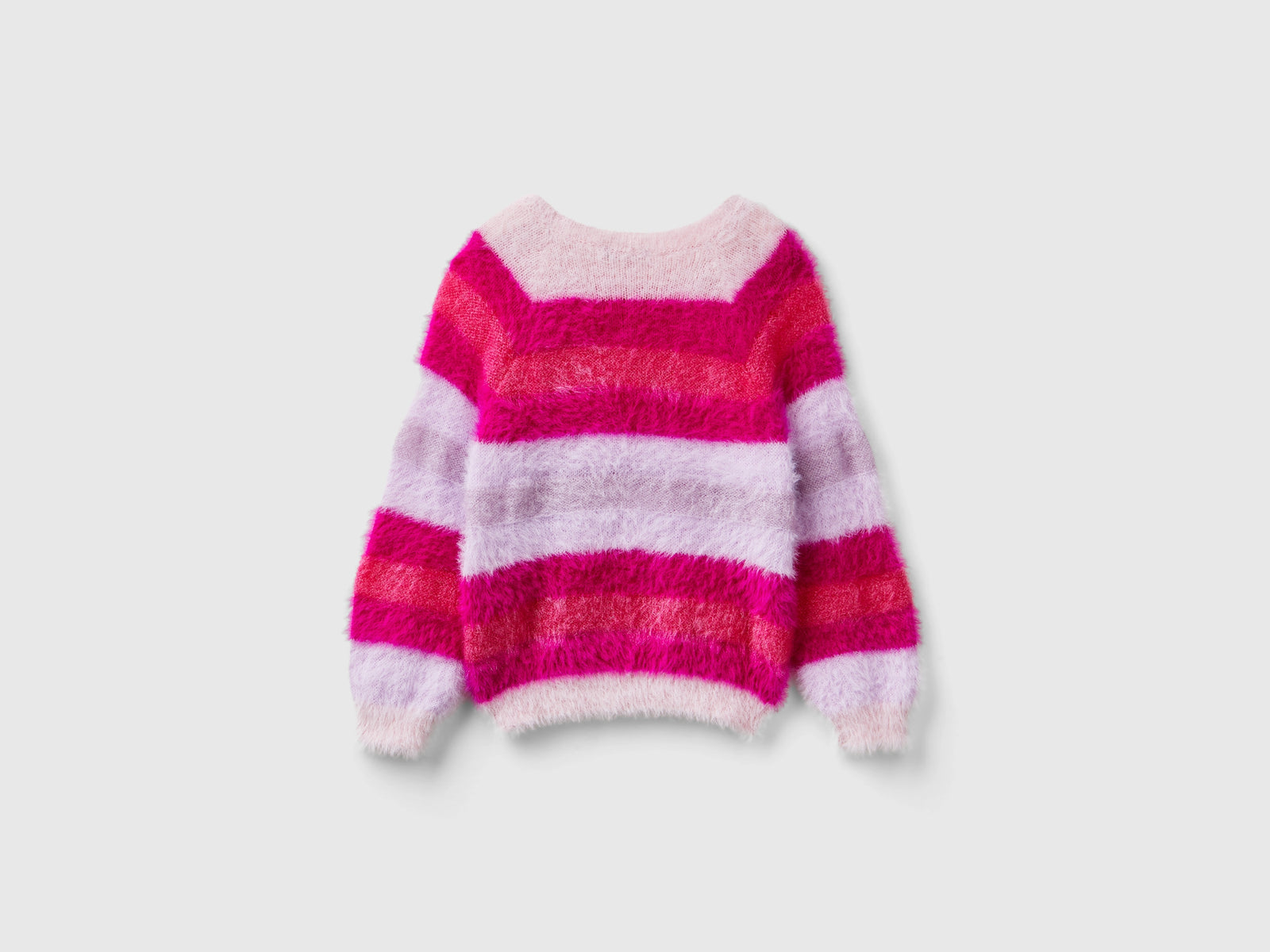 Striped faux fur sweater da bimba multi-color 2 | Benetton Outlet