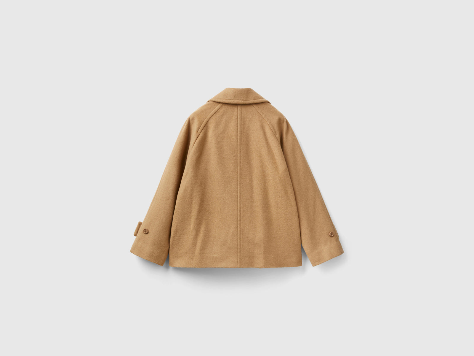 Cappotto corto doppiopetto da donna cammello 2 | Benetton Outlet