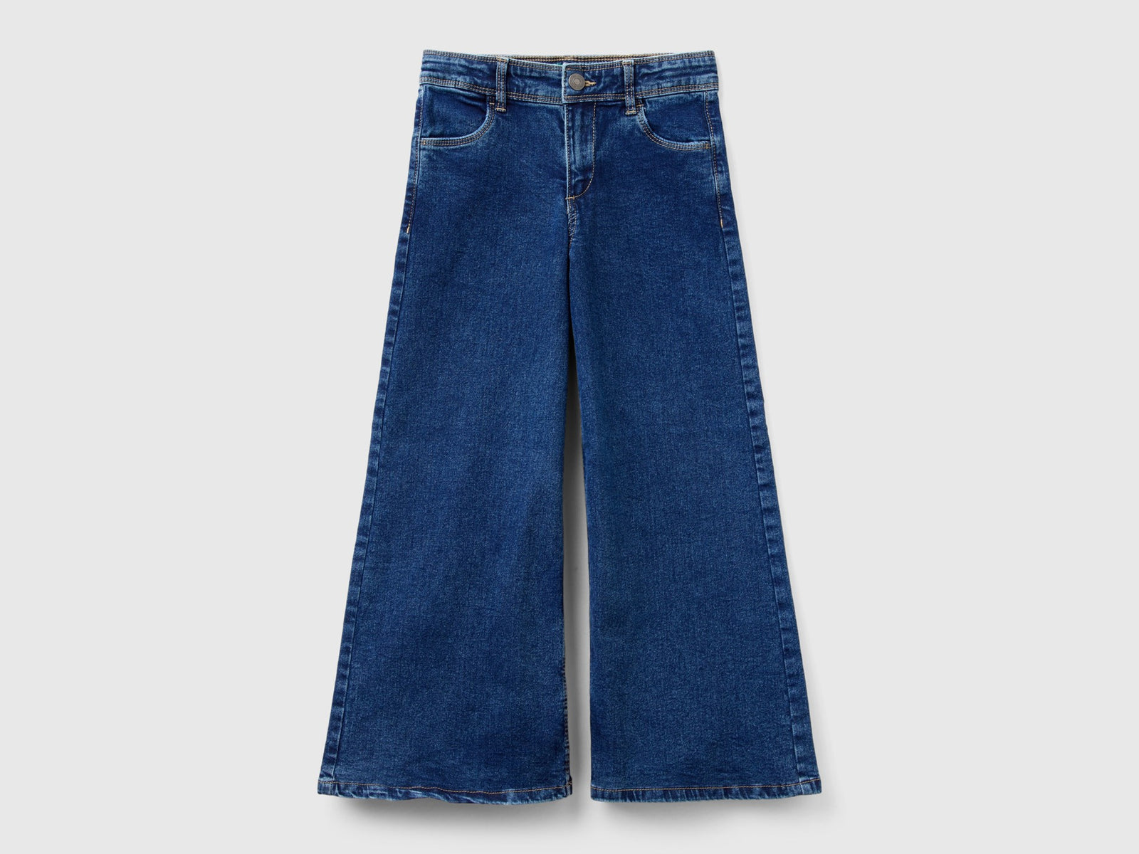 Jeans in cotone riciclato da bambina blu | Benetton Outlet