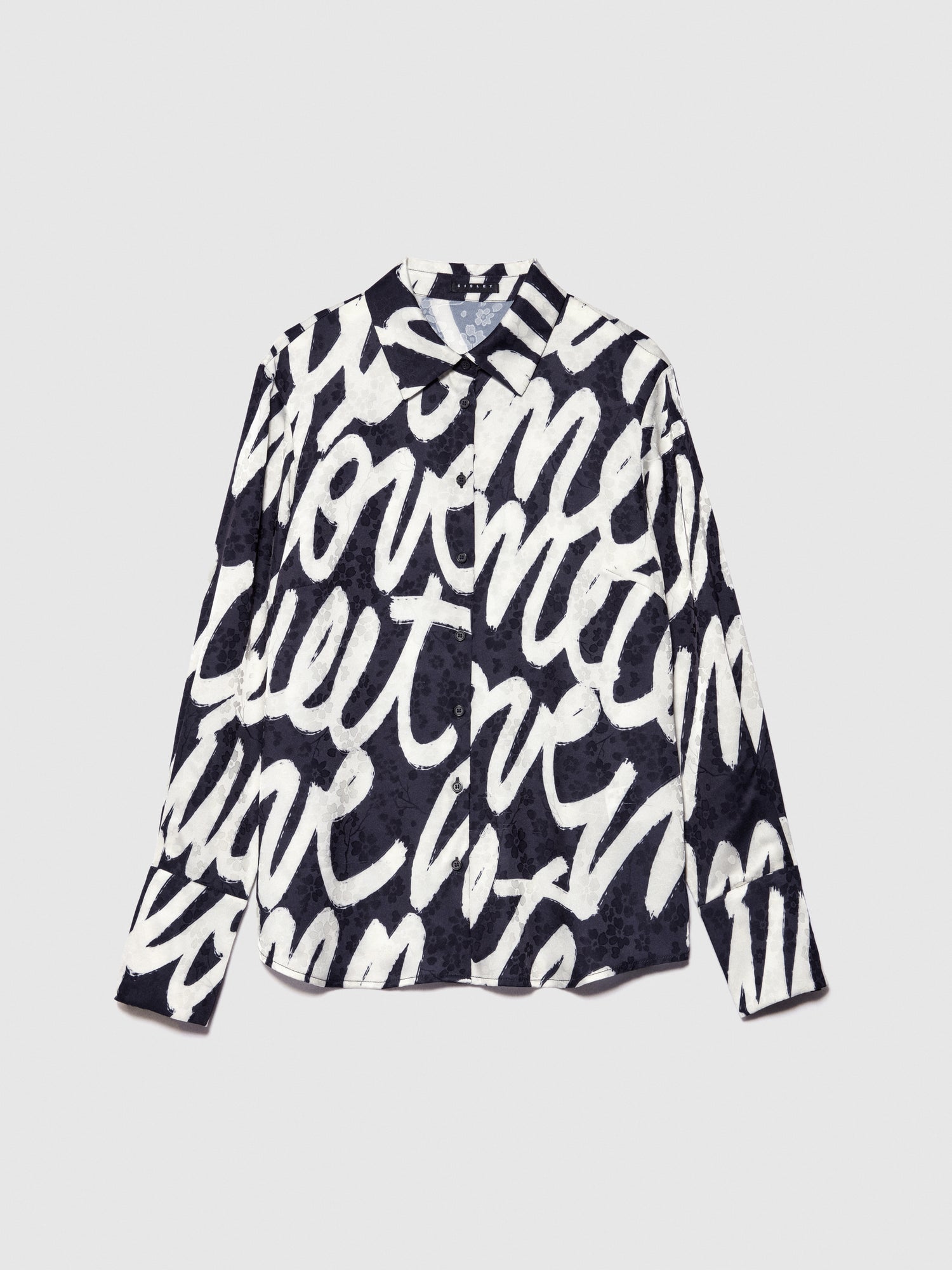 Camicia stampata da donna nero | Sisley Outlet
