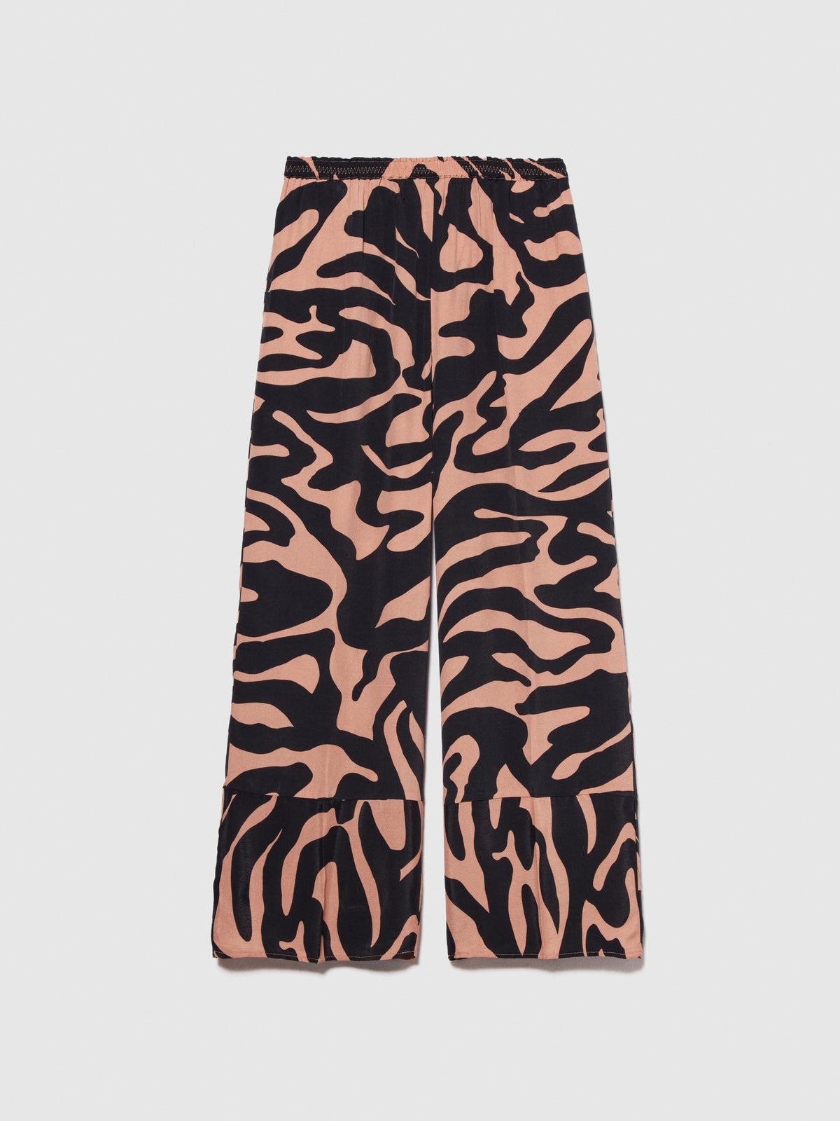 Pantaloni stampati in satin