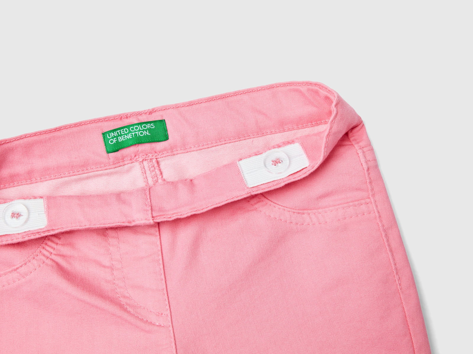 Jeggings in misto cotone stretch da bimba rosa 3 | Benetton Outlet